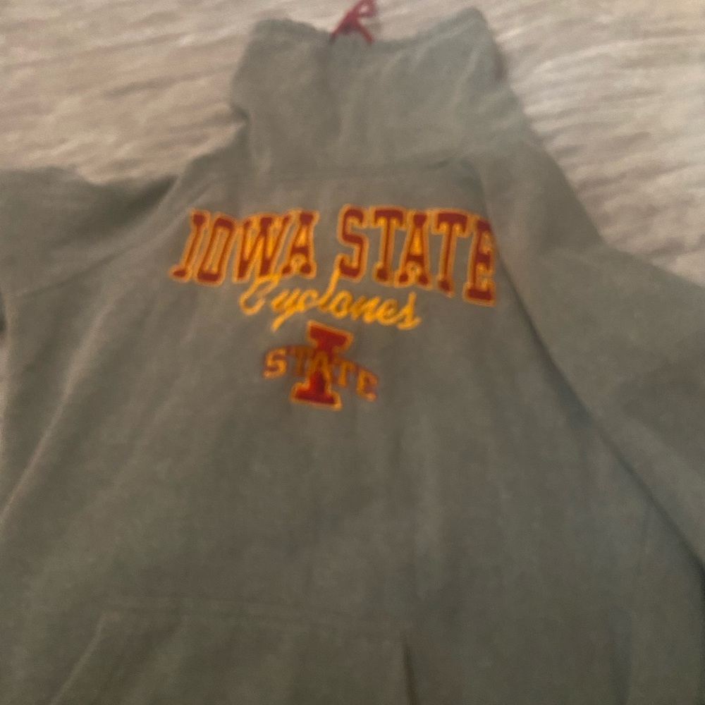 Grey college turtle neck sweatshirt 
Size S/M